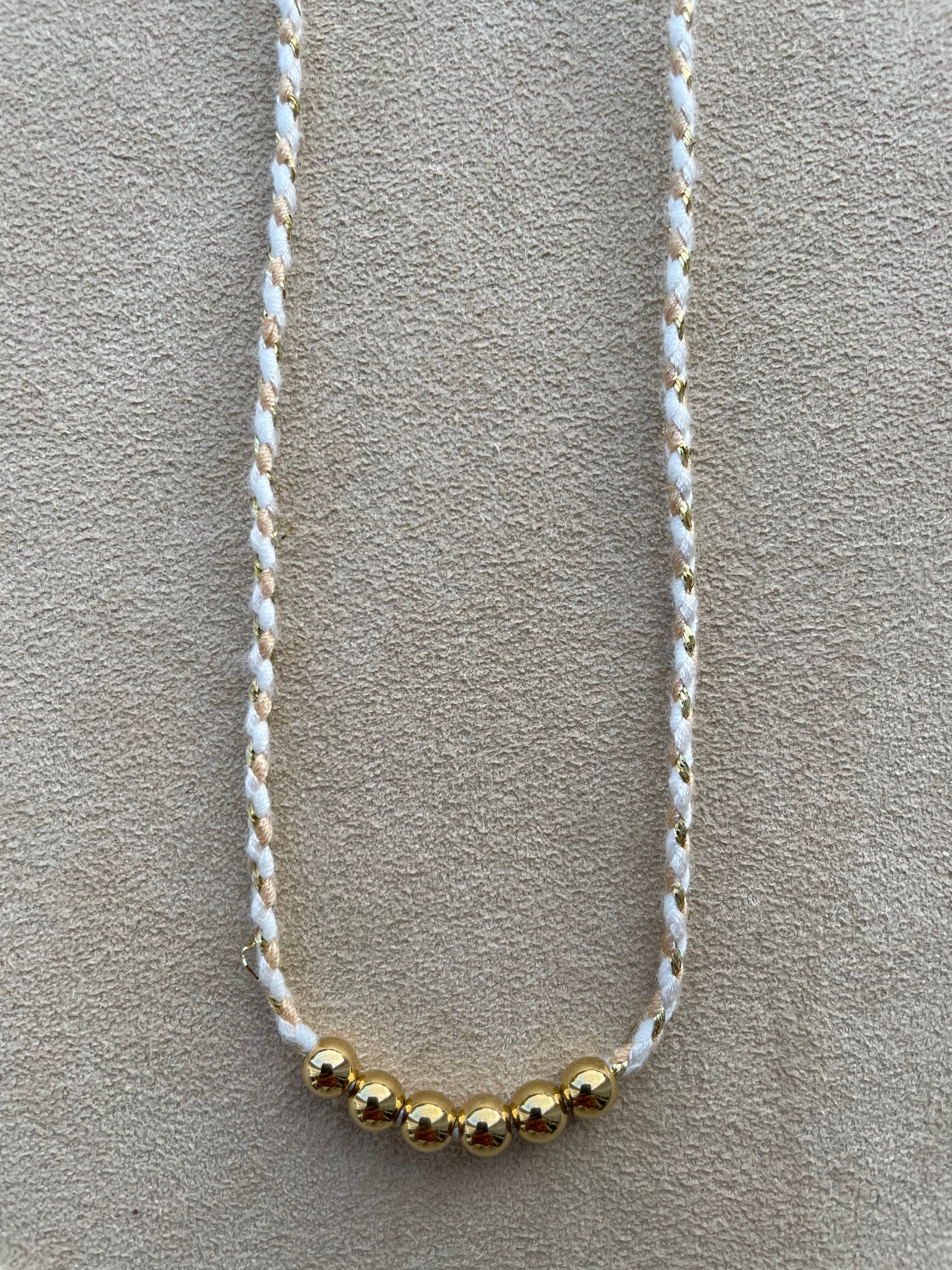 Choix de cordon: BLANC BEIGE OR