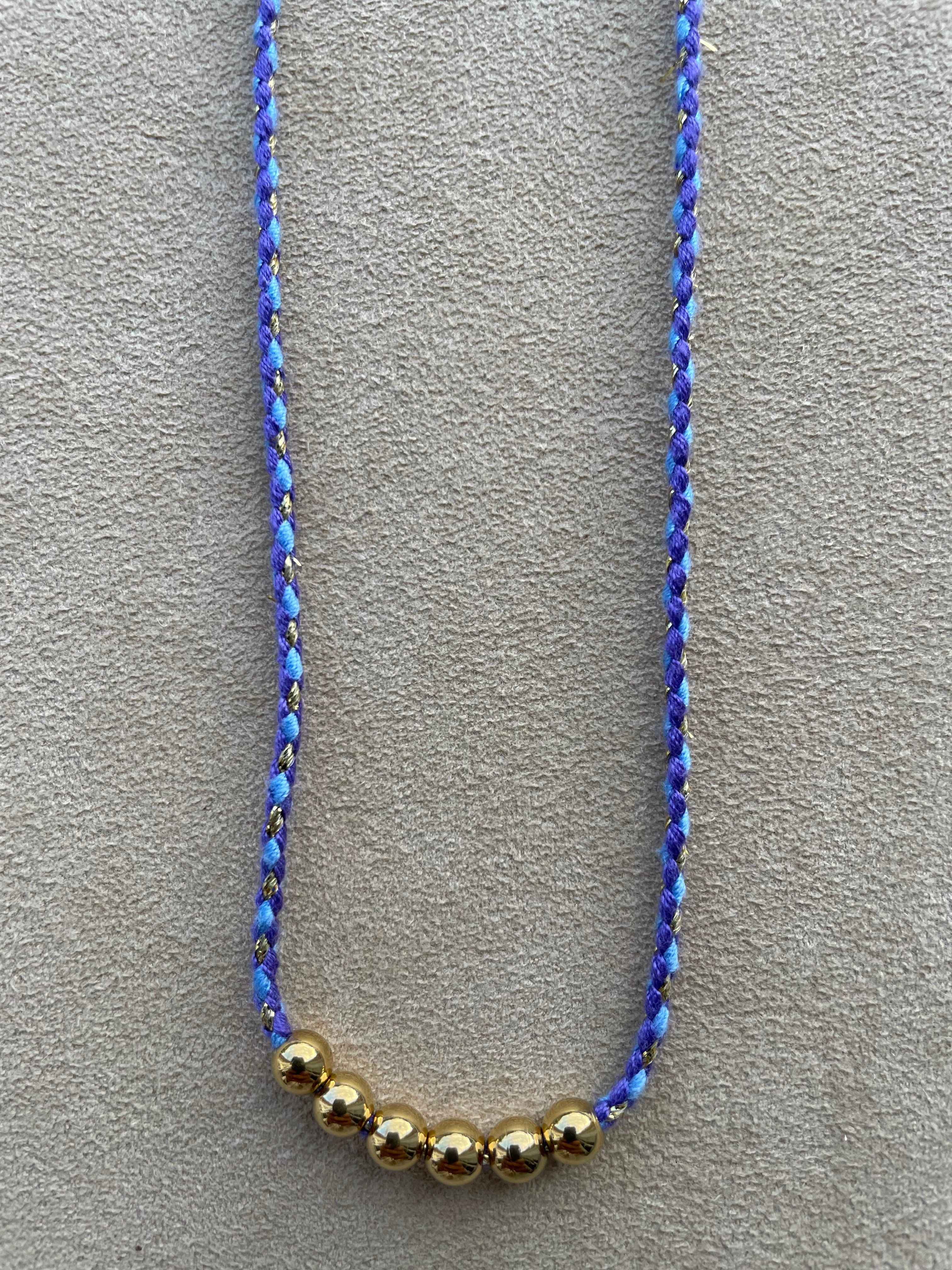 Choix de cordon: BLEU CIEL VIOLET OR