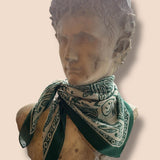 Foulard N°22 - Paisley Vert et Beige