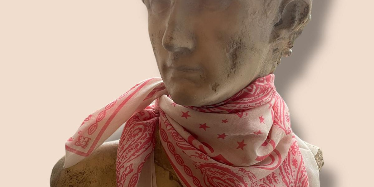 Foulard N°21 - Paisley Baby pink