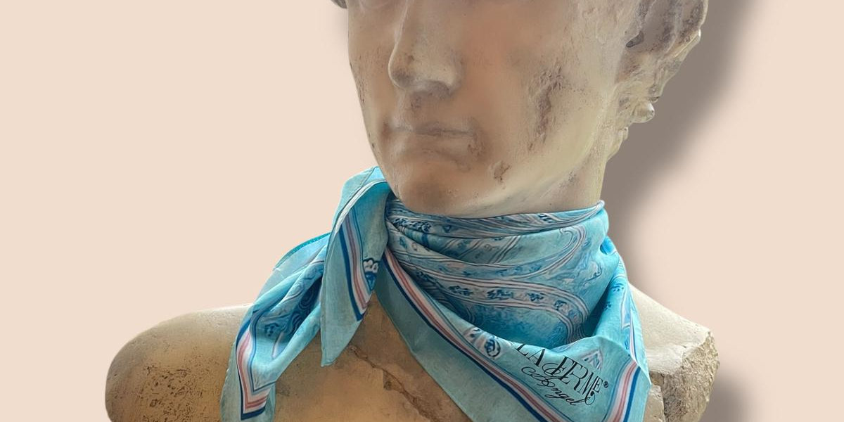 Foulard N°15 - Cachemire Blue
