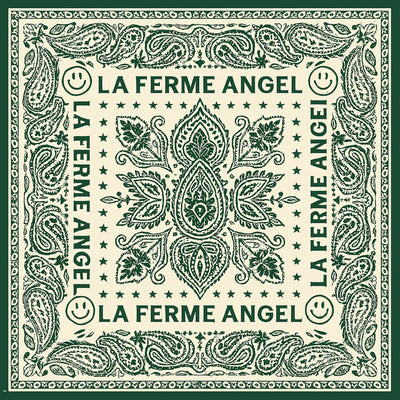Foulard N°22 - Paisley Vert et Beige