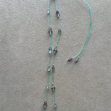 Collier Amulette Lapis Sanctus - Pierre de Lune Arc en Ciel