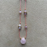 Collier Amulette Lapis Sanctus - Pierre Quartz rose