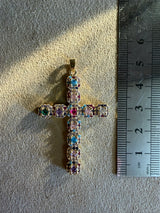 Médaille 1 - Croix karma multicolors