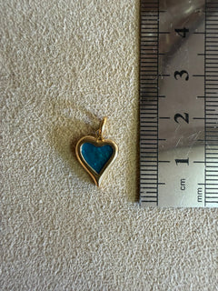 Médaille 37 - Mini Coeur Bleu VERT