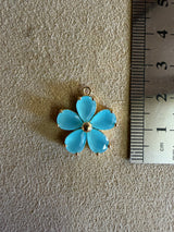 Médaille 43 - Fleur Turquoise