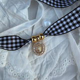 Le Collier - BB Vichy Noir & Blanc