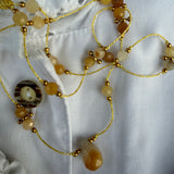 Collier Amulette Lapis Sanctus - Pierre Citrine