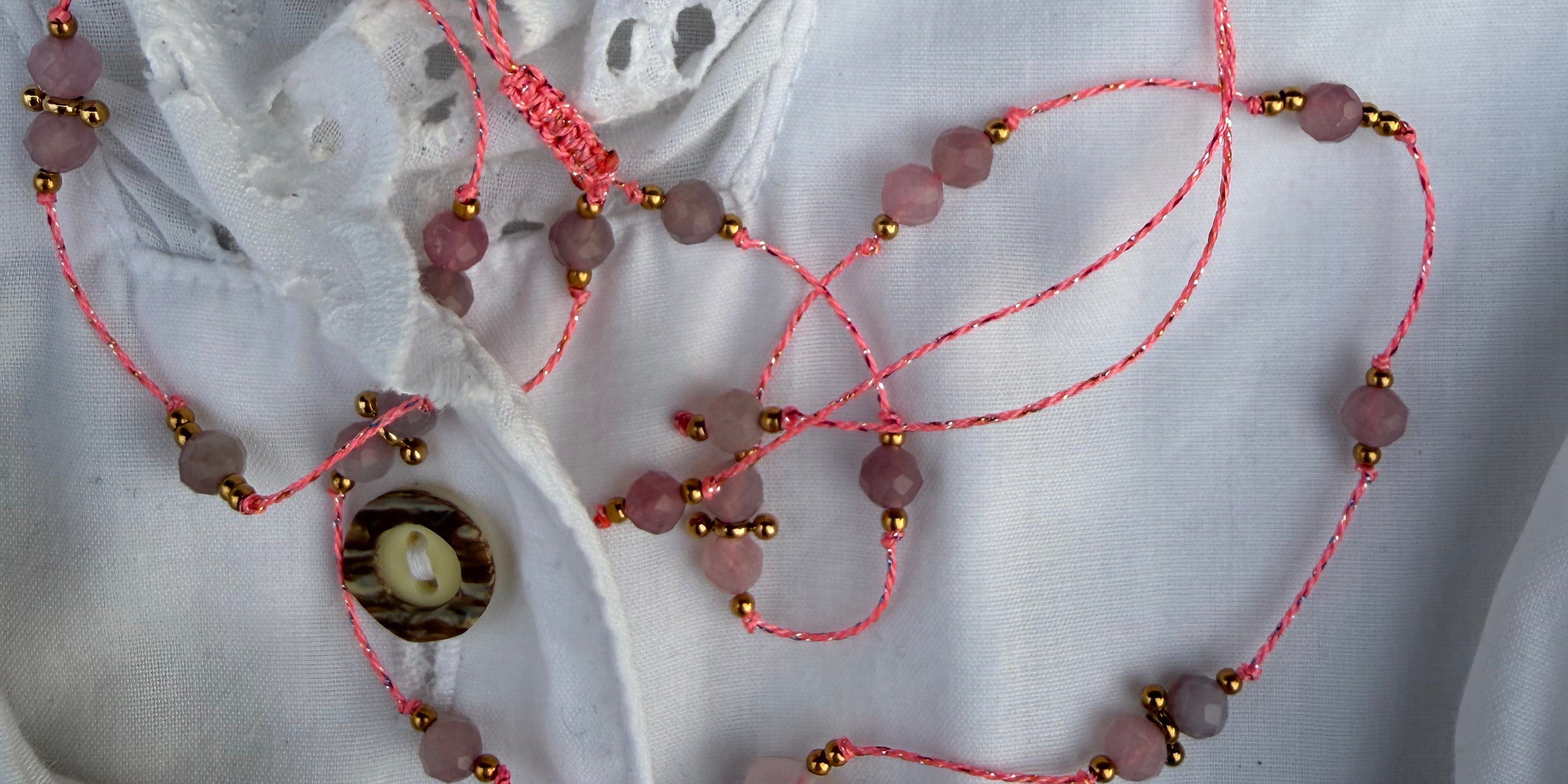 Collier Amulette Lapis Sanctus - Pierre Quartz rose