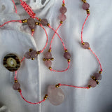 Collier Amulette Lapis Sanctus - Pierre Quartz rose