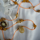 Collier Amulette Lapis Sanctus - Pierre Citrine