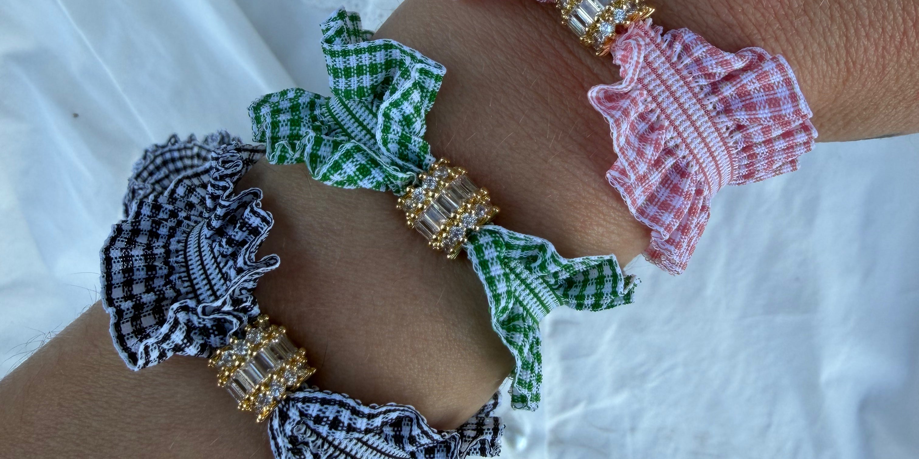 Le Bracelet - BB Vichy Vert Froncé