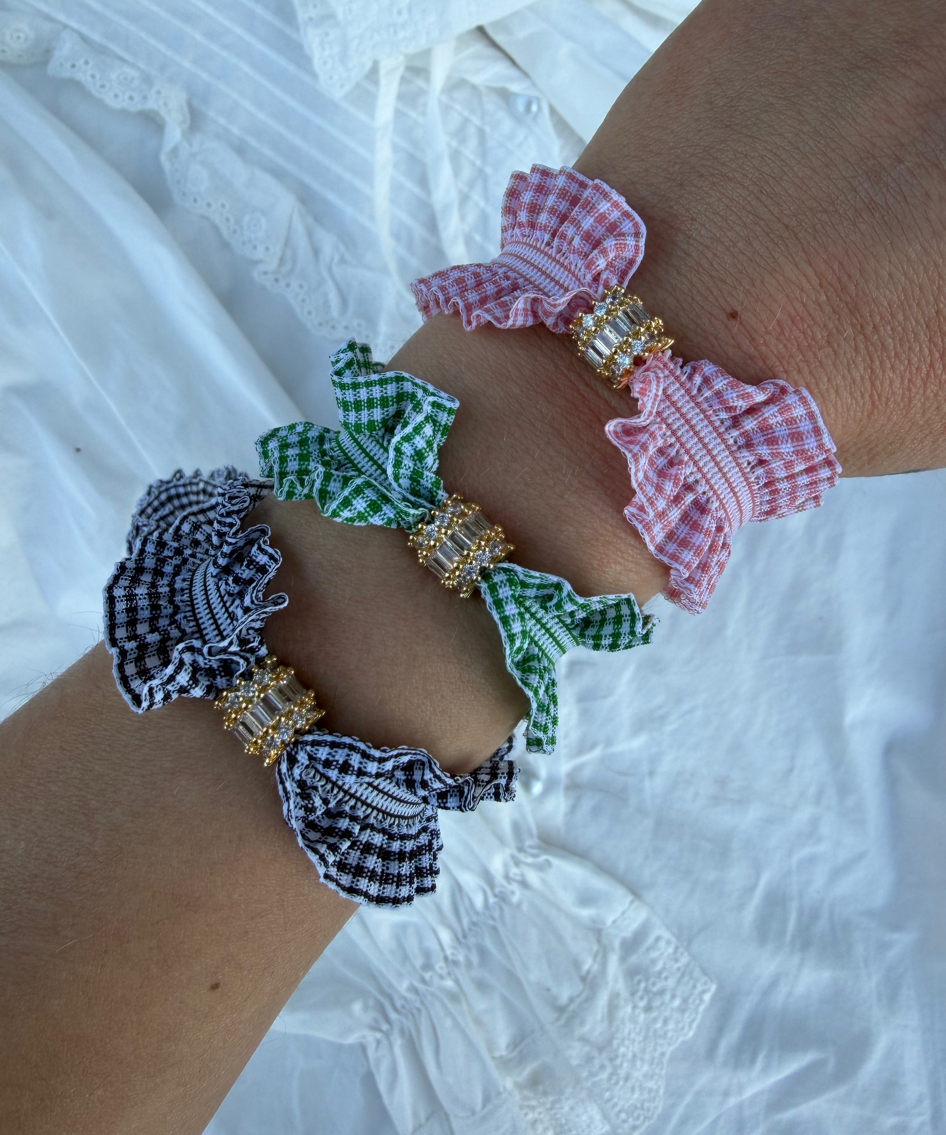 Le Bracelet - BB Vichy Vert Froncé
