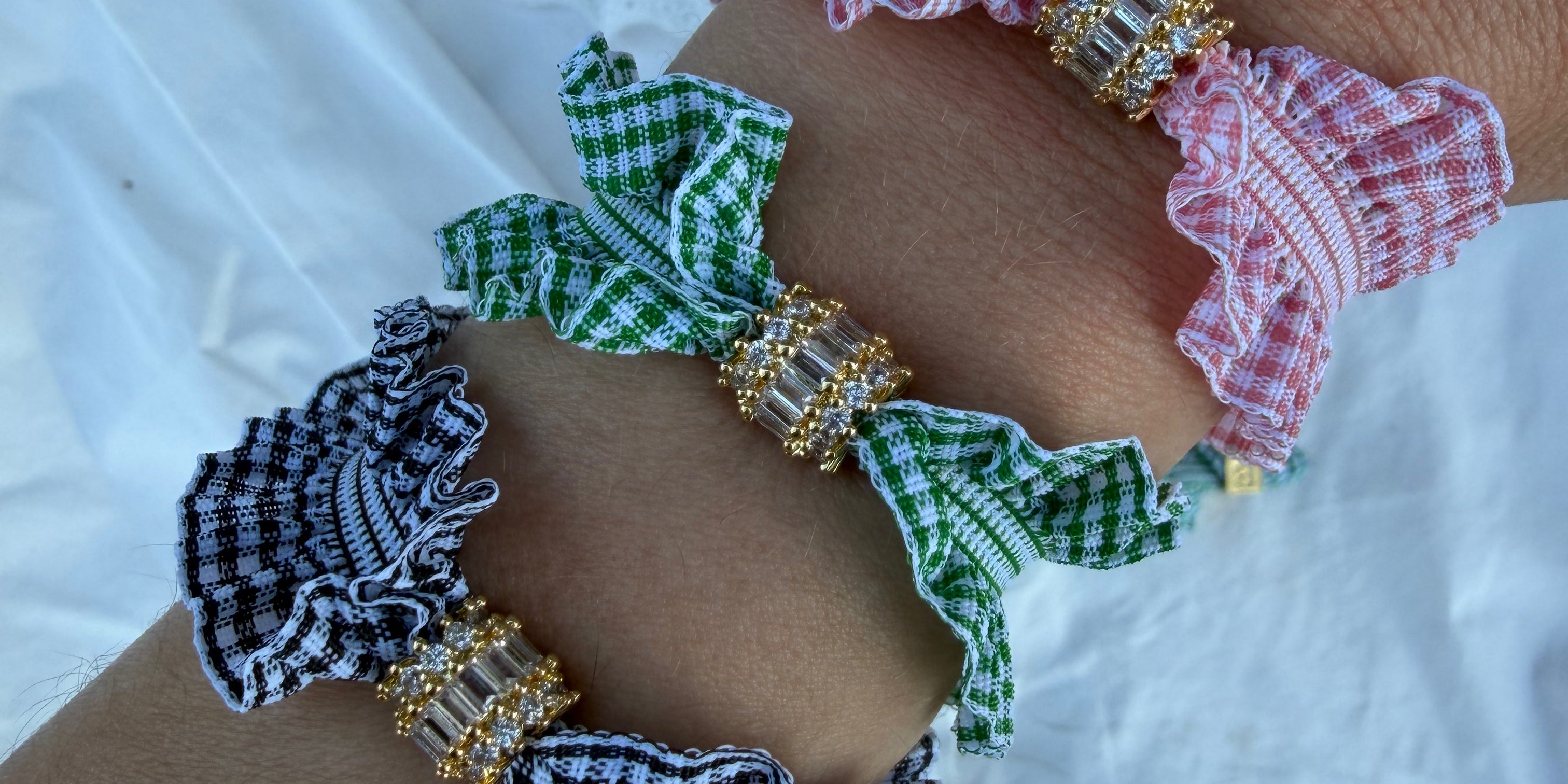 Le Bracelet - BB Vichy Noir Froncé