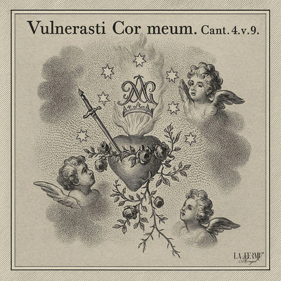 Foulard N°10 - Sacré Coeur Noir