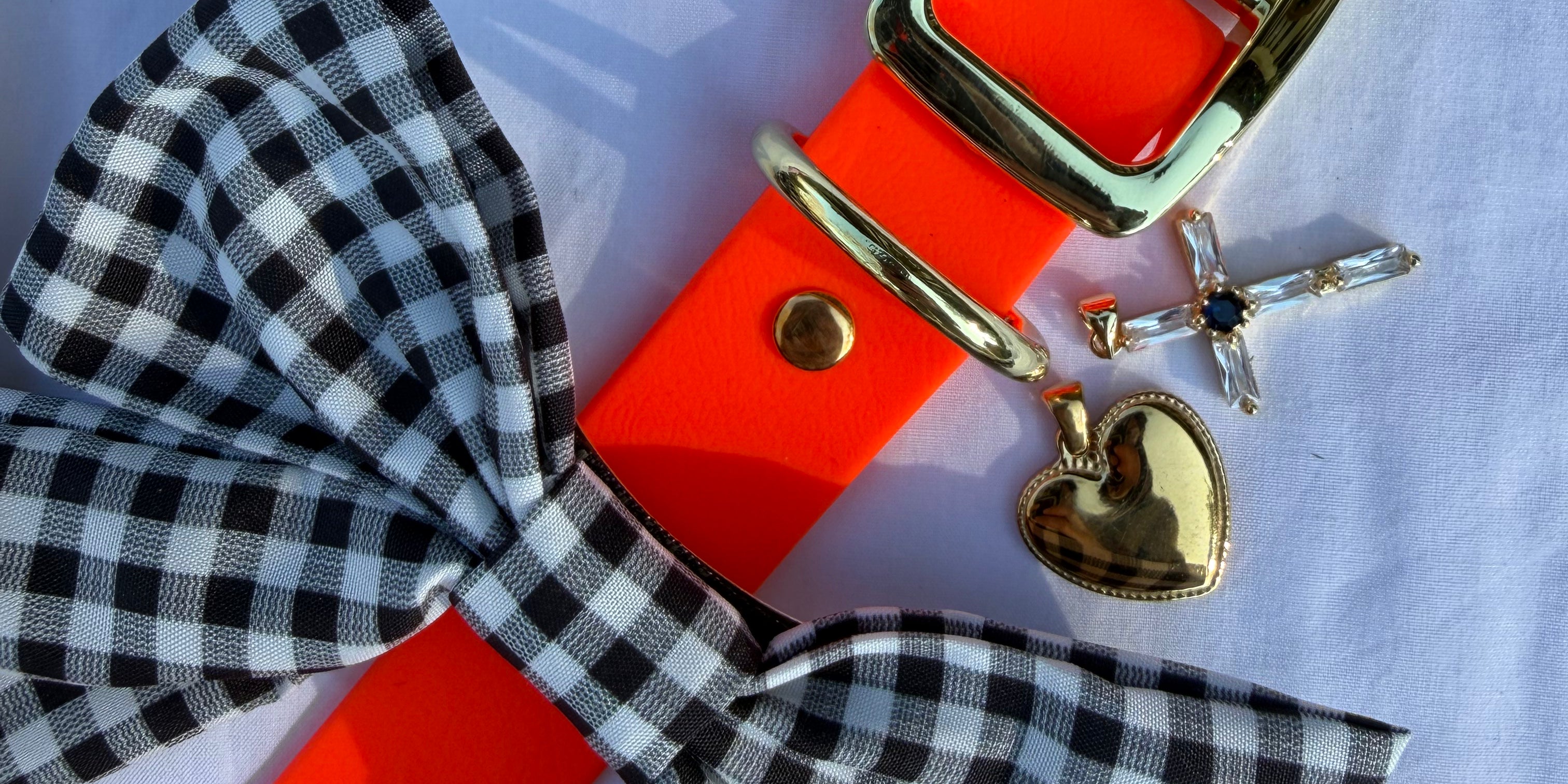 COLLIER BIOTHANE® - ORANGE FLUO 25mm