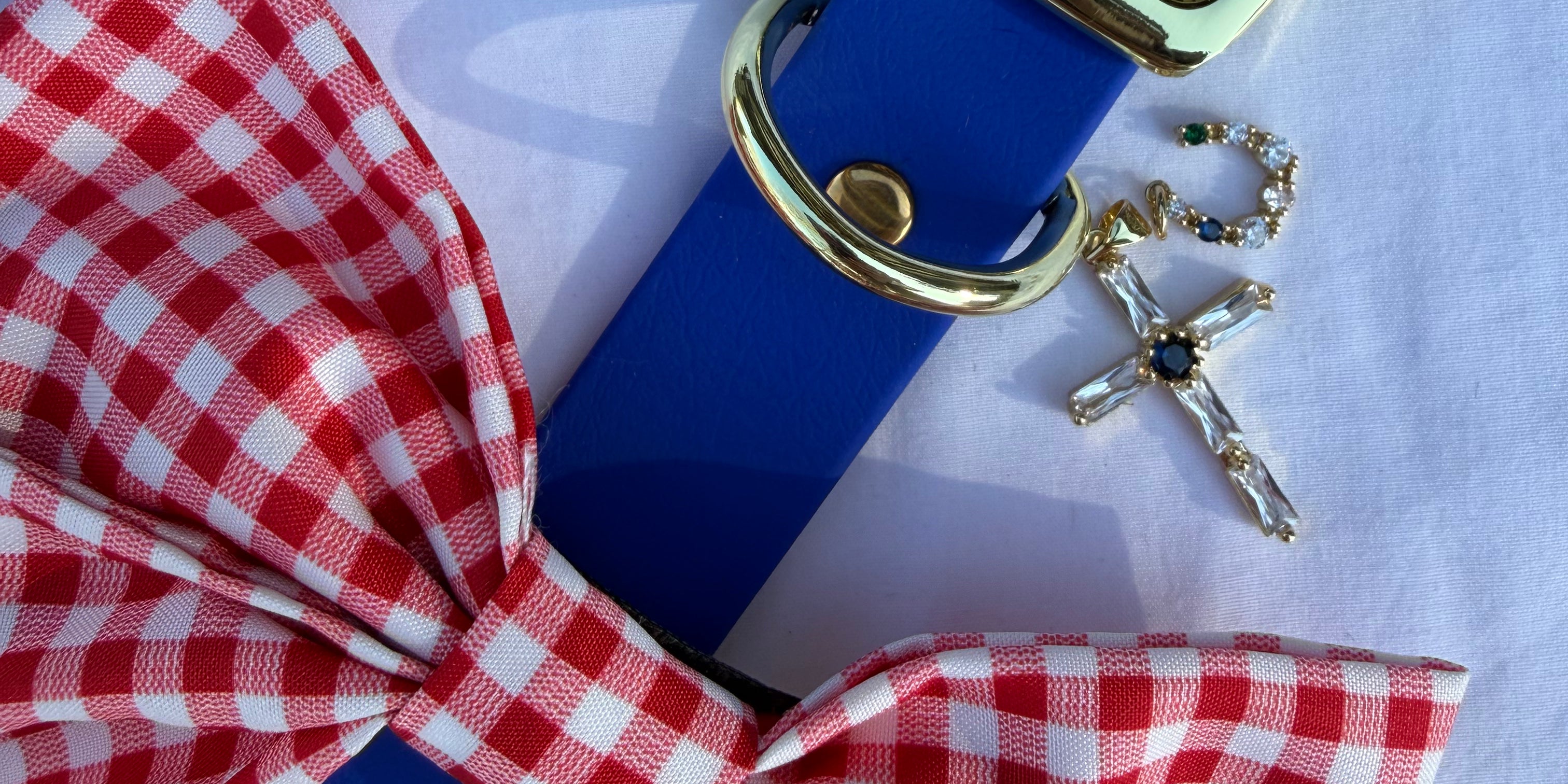 Le Collier Bijou Biothane® - Bleu Électrique 25mm