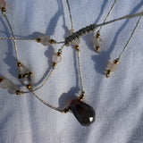 Collier Amulette Lapis Sanctus - Pierre Quartz Fumé