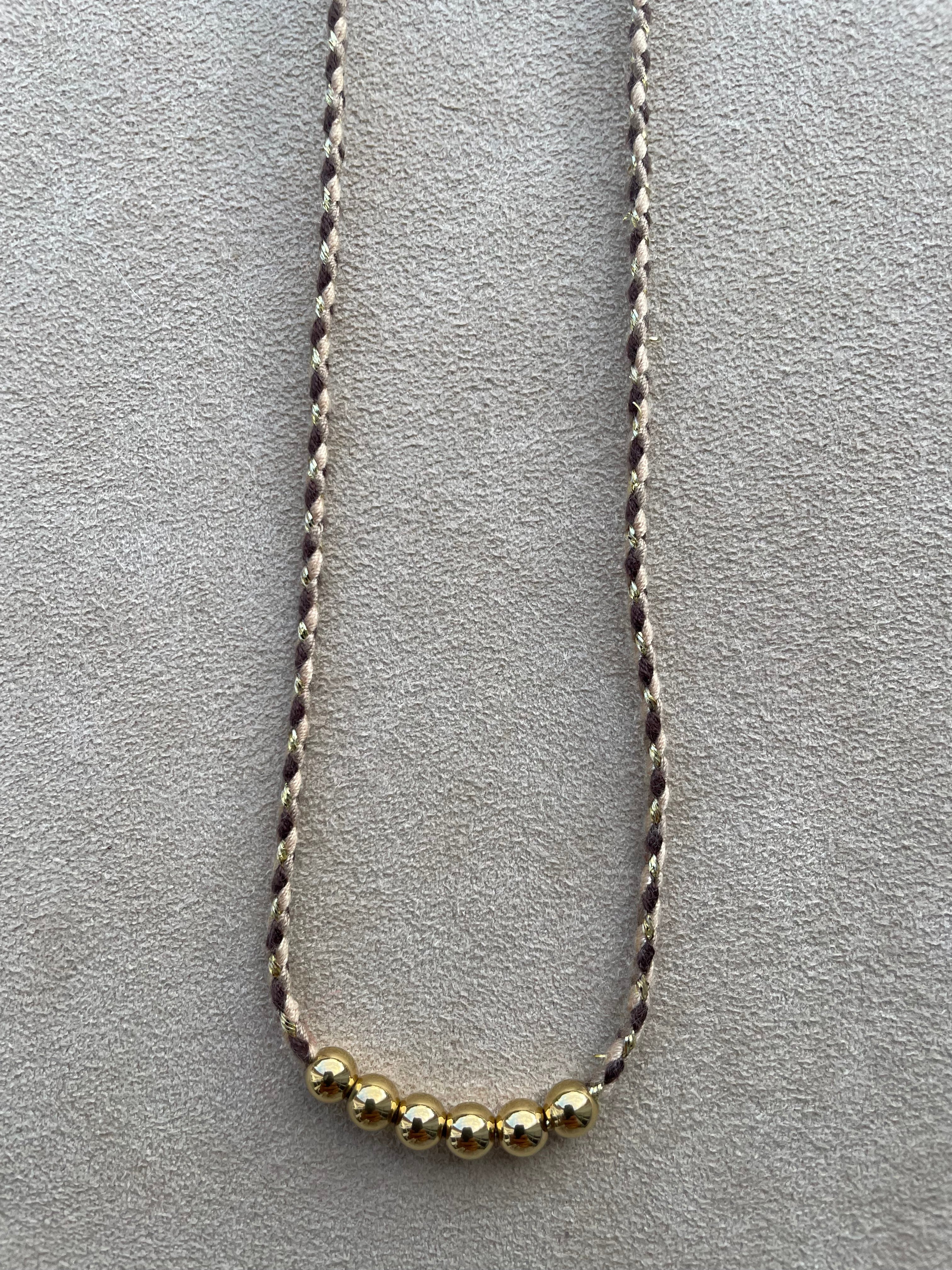 Choix de cordon: MARRON FONCÉ BEIGE OR
