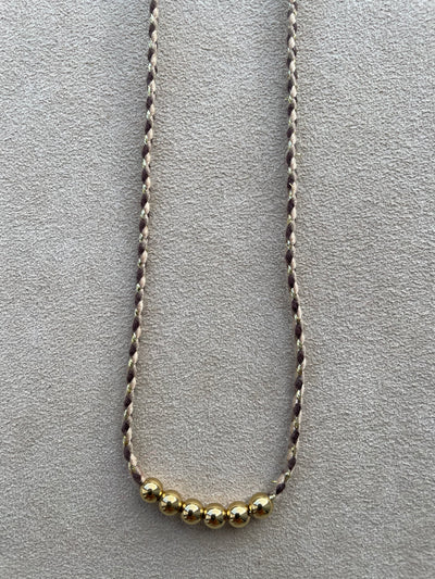 MARRON FONCÉ BEIGE OR