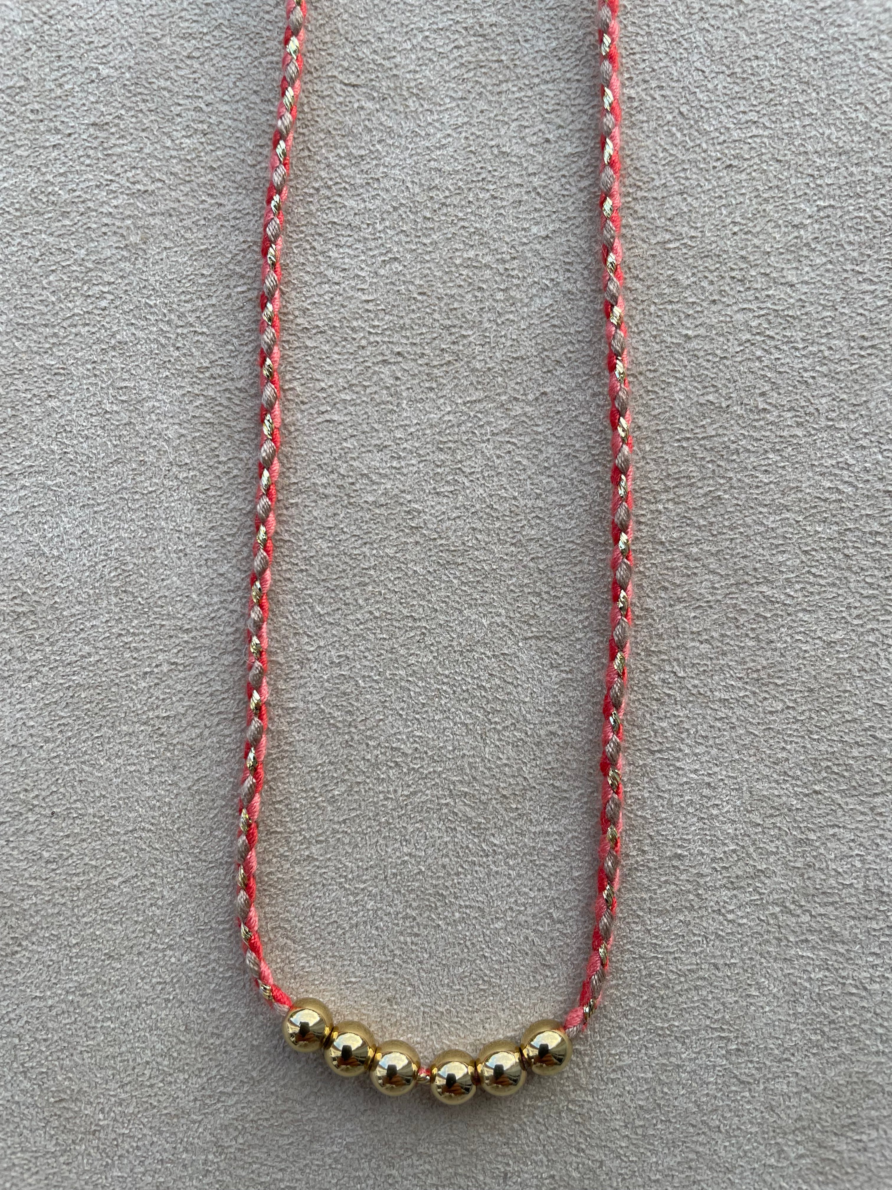 Choix de cordon: ROUGE BEIGE OR