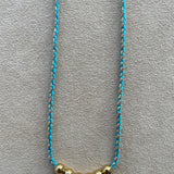 Choix de cordon: TURQUOISE GRIS OR