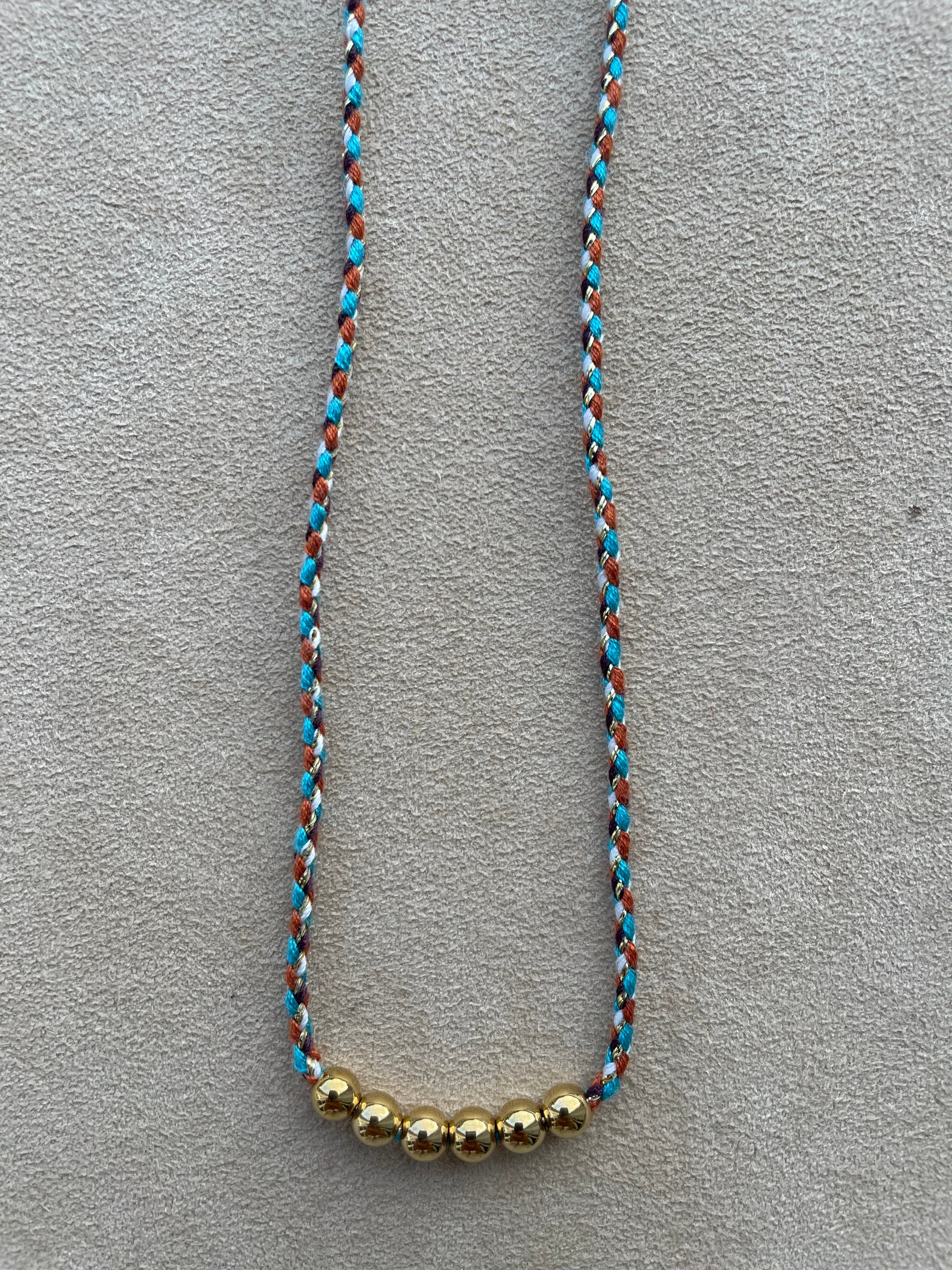 Choix de cordon: TURQUOISE MARRON BLANC OR