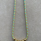 Choix de cordon: TURQUOISE VERT FLUO JAUNE MOUTARDE OR