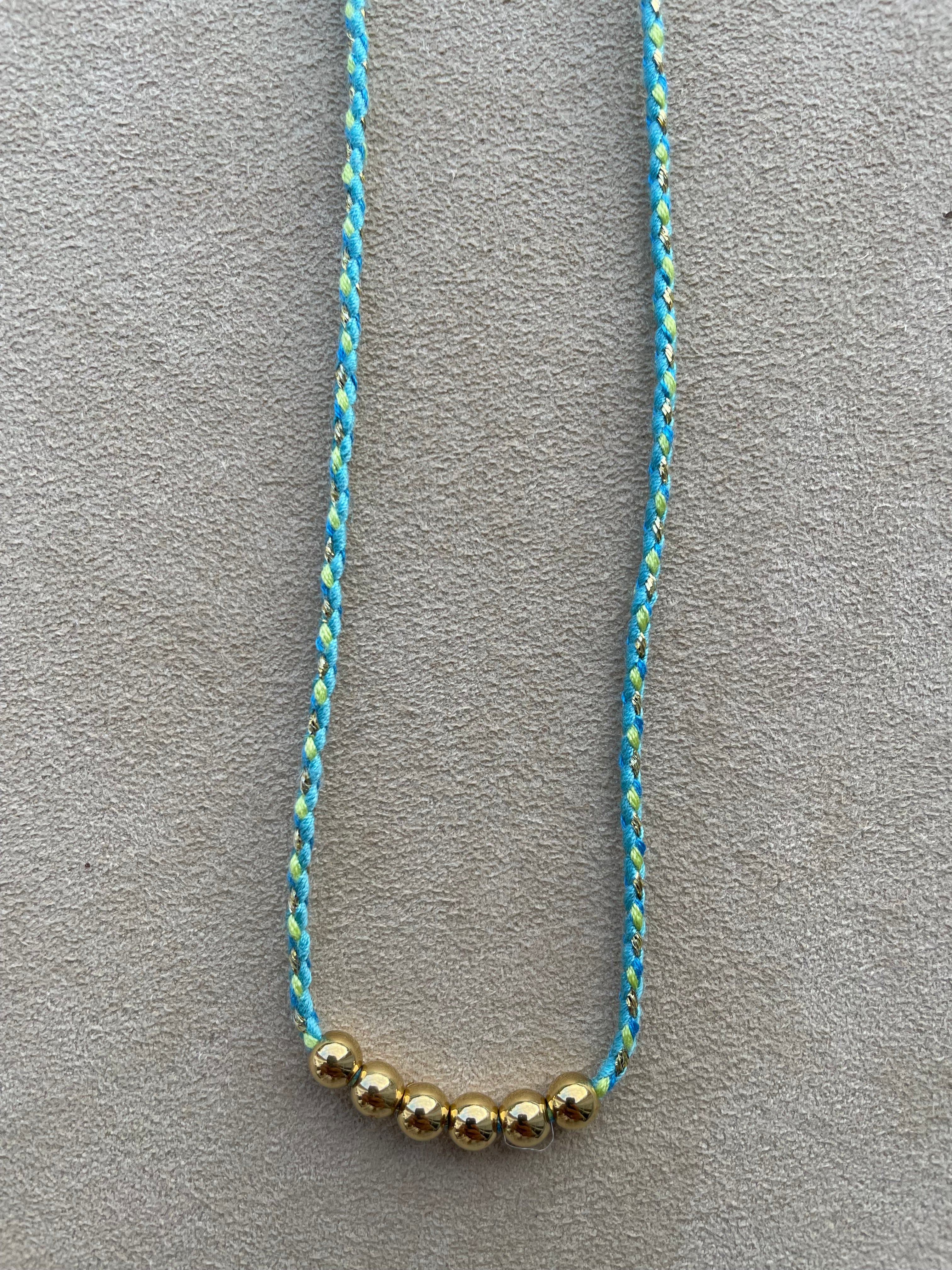 Choix de cordon: TURQUOISE VERT OR