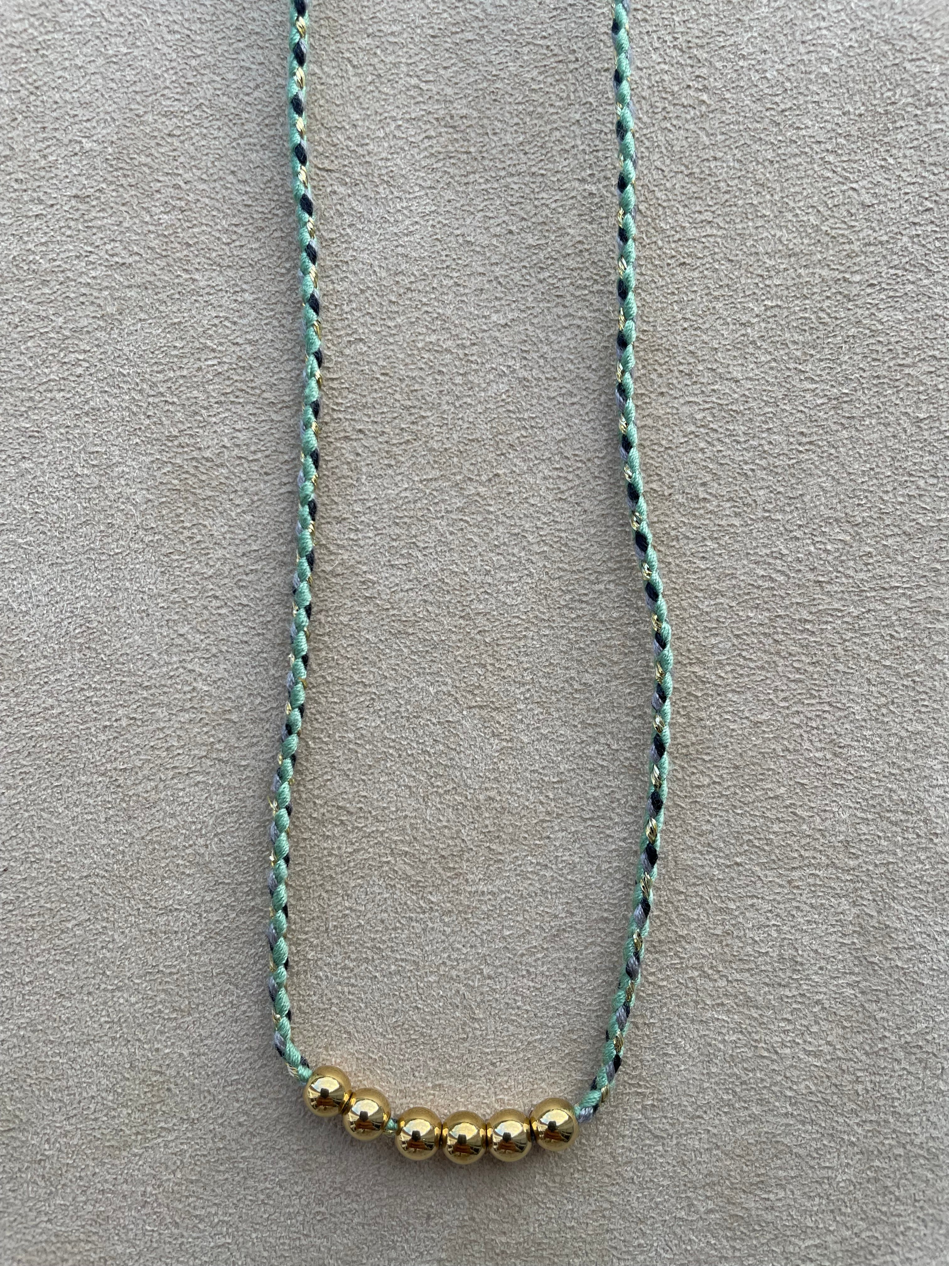 Choix de cordon: VERT MENTHE BLEU MARINE OR