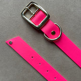 Le Collier Bijou Biothane® - Rose Fluo 25mm