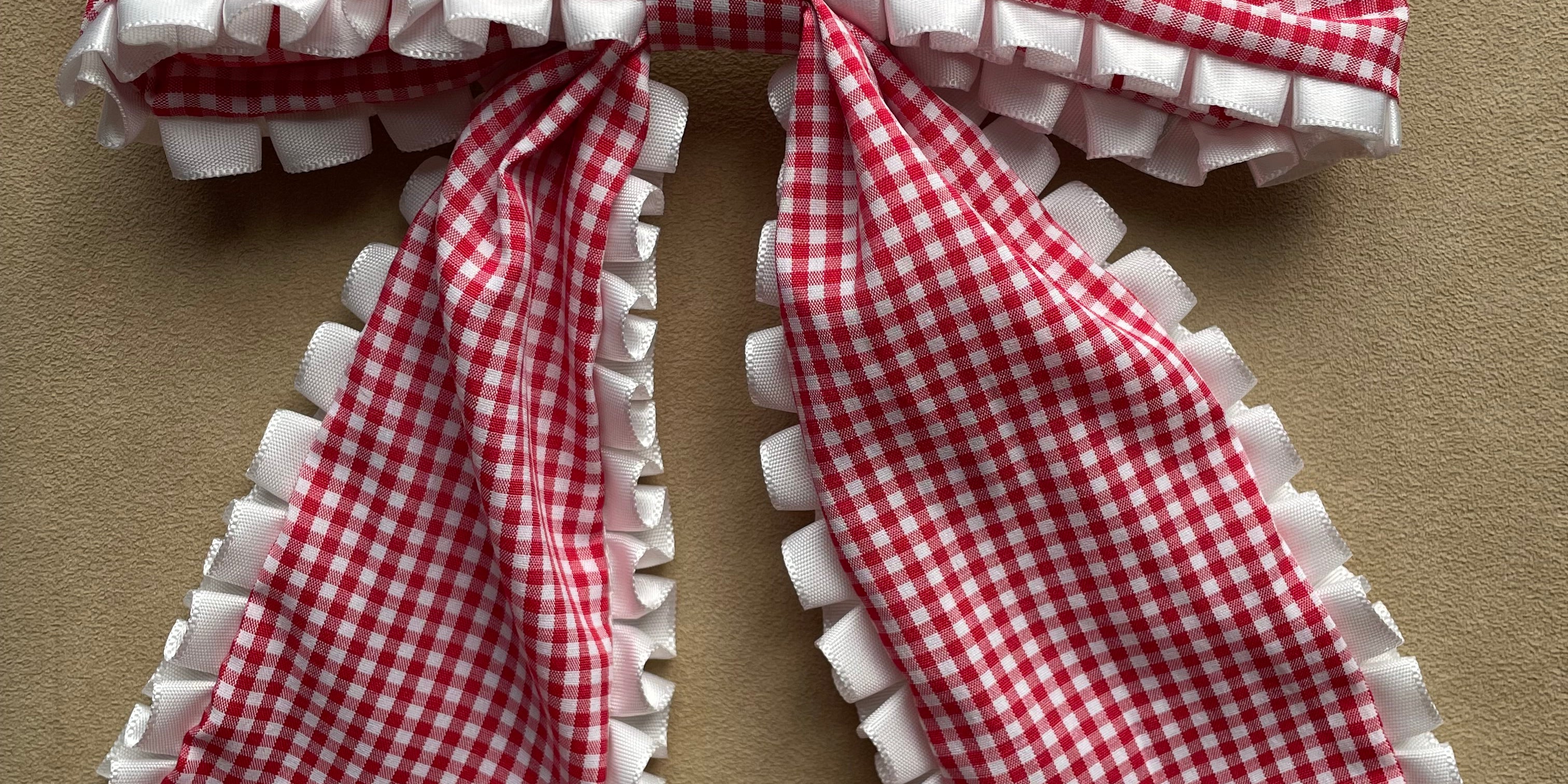 Le Noeud Angel - Vichy Rouge Dentelle XXL