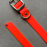Le Collier Bijou Biothane® - Orange Fluo 25mm