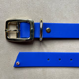 Le Collier Bijou Biothane® - Bleu Électrique 25mm