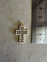 Médaille 83 - Croix mini Perle