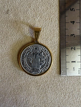 Médaille 73 - Pièce argent et or Saint - Benoît